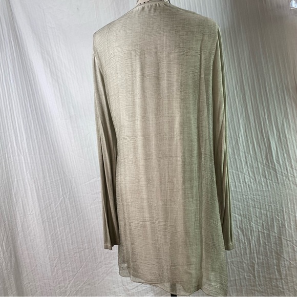 Soft Surroundings NWT sz L Silk Beaux Arts Tunic Taupe - Picture 8 of 13